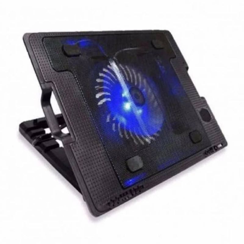 Cooler para laptop 17 con ventilador LED USB frontal oblicuo luces