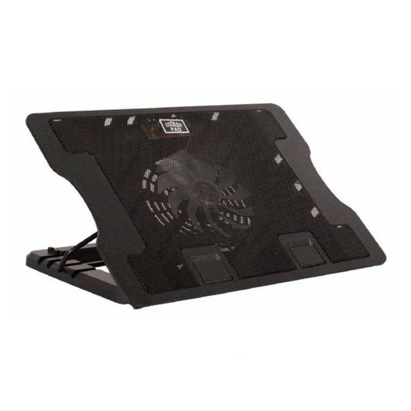 Cooler para laptop 17 con ventilador LED USB frontal oblicuo