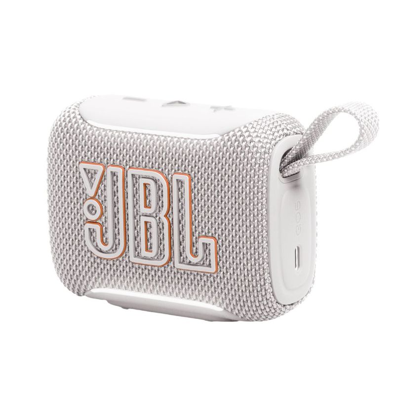 Parlante JBL Go 5 Bluetooth IP68 10h Portátil Blanco diagonal