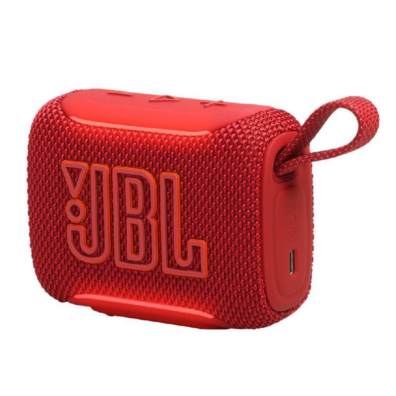 Parlante JBL Go 5 Bluetooth IP68 10h Portátil Rojo frontal oblicuo