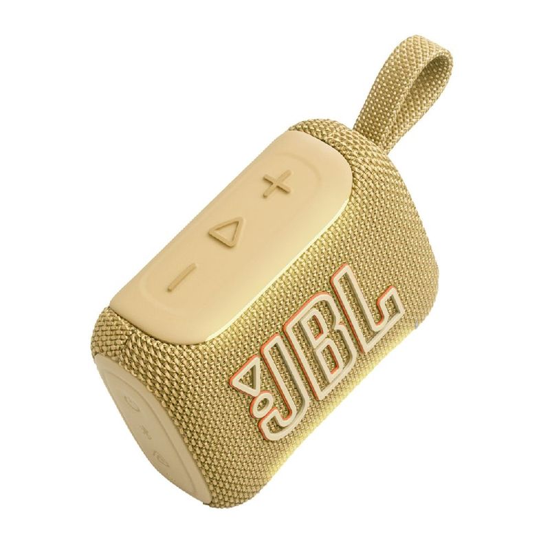 Parlante JBL Go 5 Bluetooth IP68 10h Portátil Amarillo diagonal