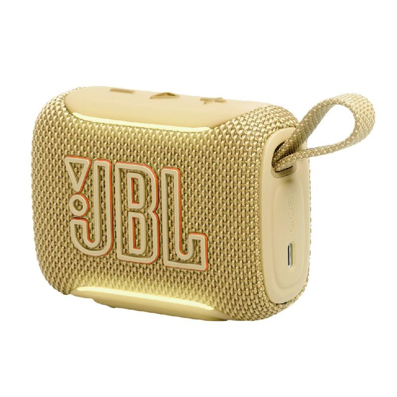 Parlante JBL Go 5 Bluetooth IP68 10h Portátil Amarillo diagonal