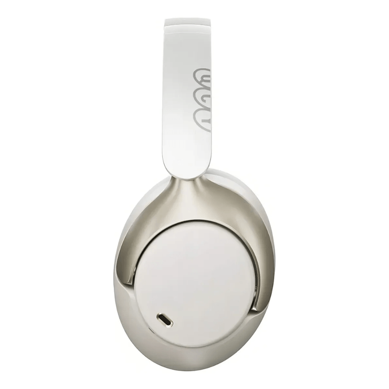 Audífonos bluetooth over ear QCY H3 Pro con cancelación de ruido ANC batería 55 horas blanco vista lateral