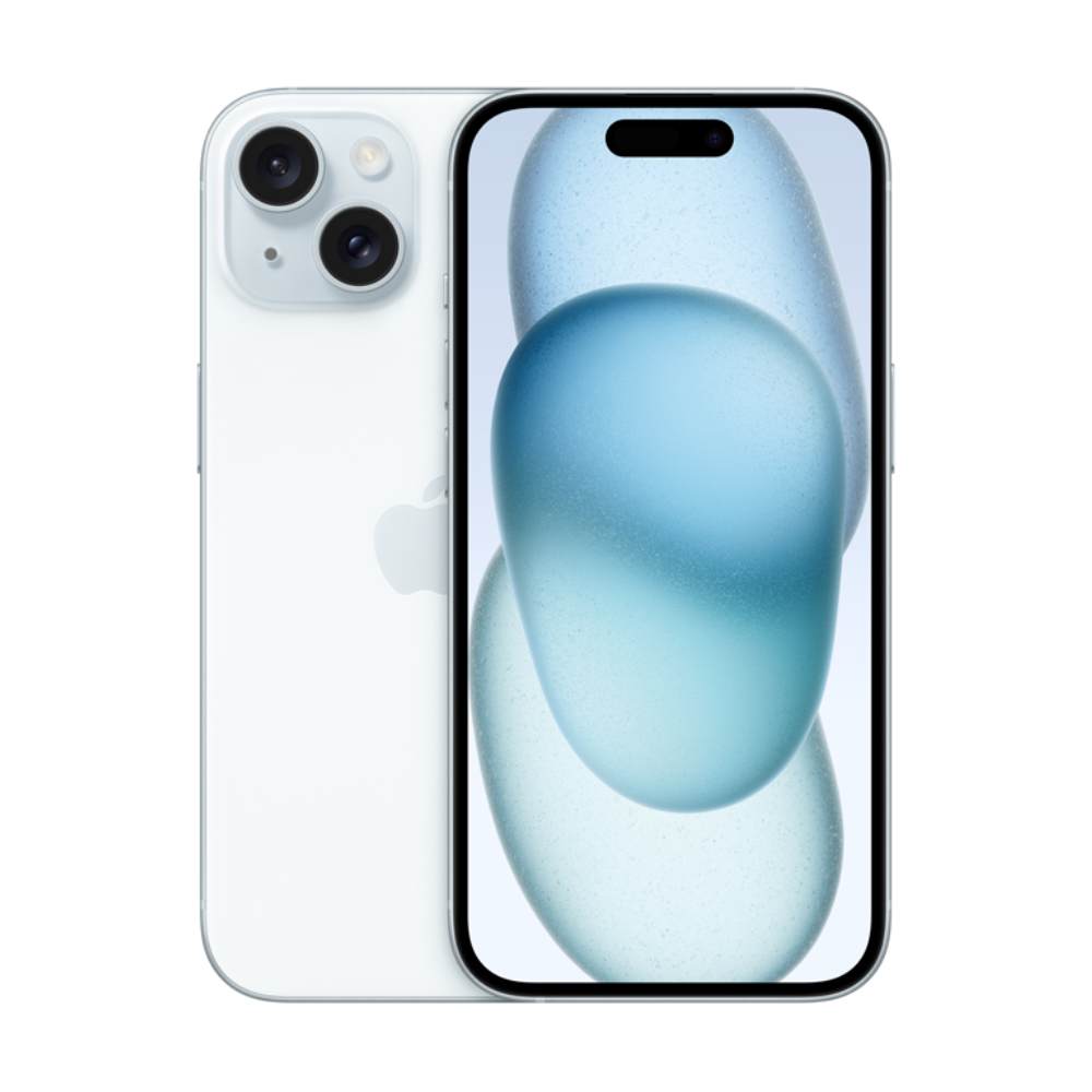 iPhone 15 5G 256GB, 6GB RAM, cámara trasera 48MP y frontal 12MP, 6.1"", azul