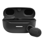 Audífonos bluetooth JBL Endurance Race Extra Bass máx. 30 horas Negro Frontal con estuche de carga abierto