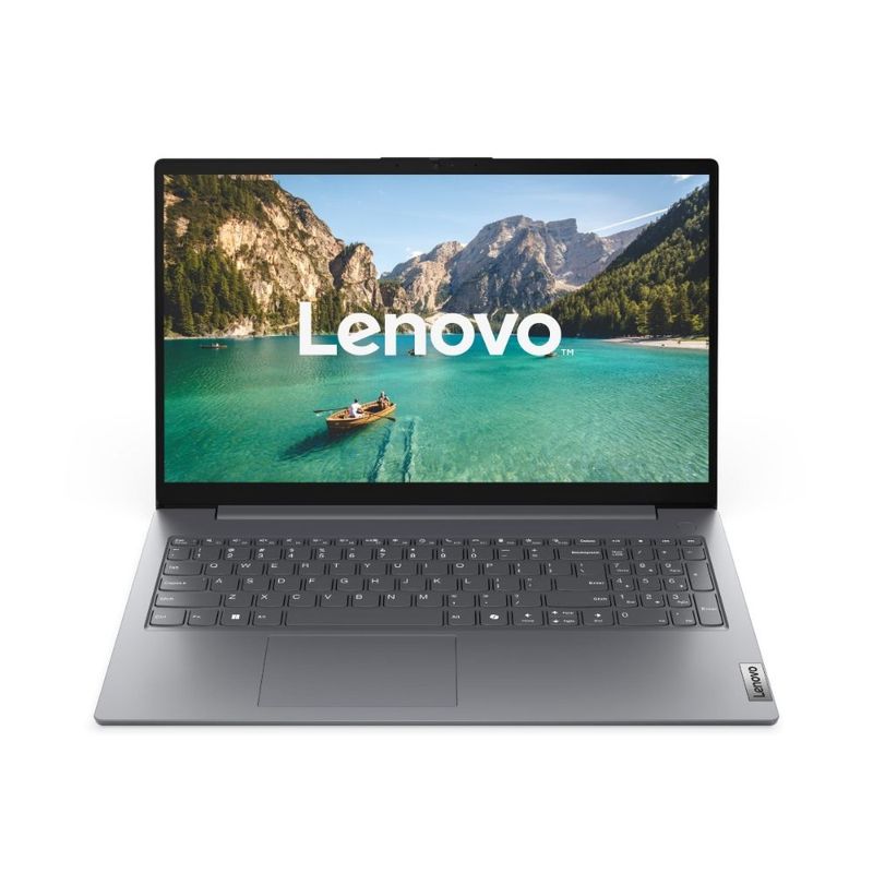Laptop Lenovo V15 G5 IRL Intel Core i7 15.6" 16GB 512GB gris vista frontal