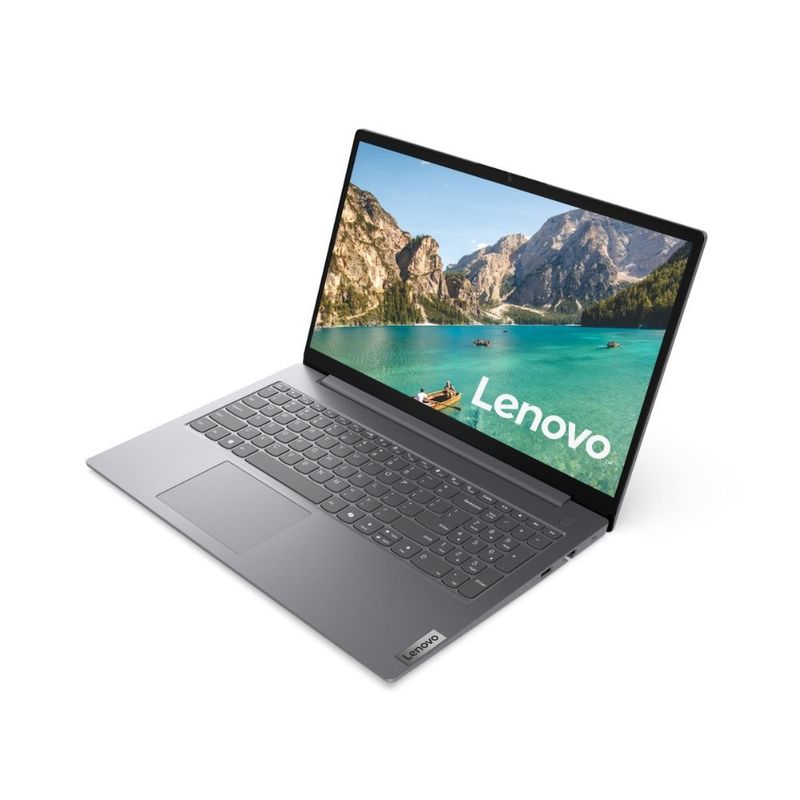 Laptop Lenovo V15 G5 IRL Intel Core i7 15.6" 16GB 512GB gris vista frontal oblicua