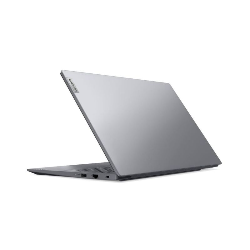 Laptop Lenovo V15 G5 IRL Intel Core i7 15.6" 32GB 512GB SSD gris vista dorsal oblicua