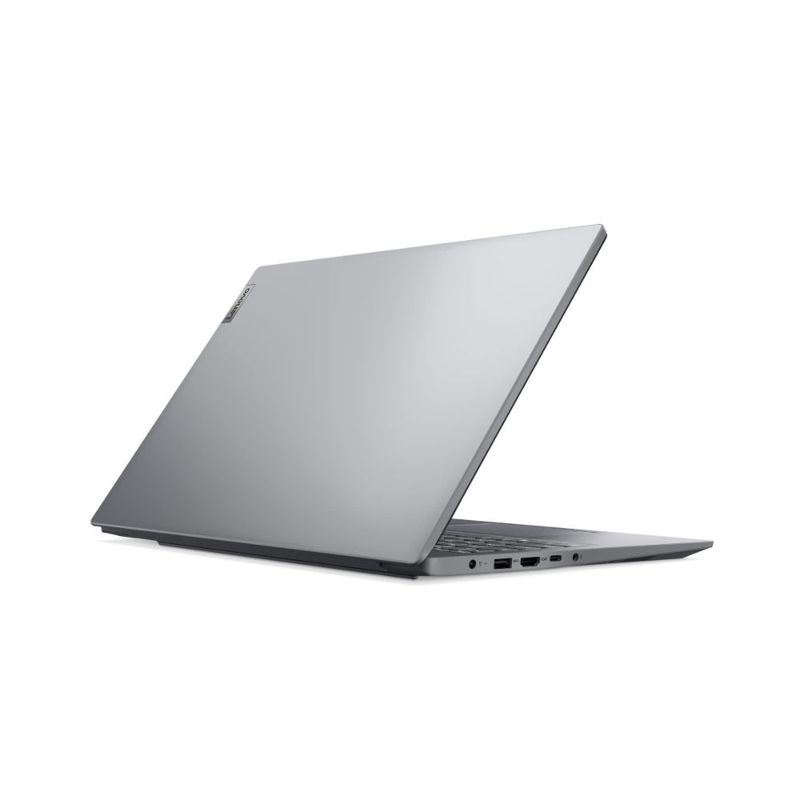Laptop Lenovo V15 G5 IRL Intel Core i7 15.6" 32GB 512GB SSD gris vista dorsal oblicua