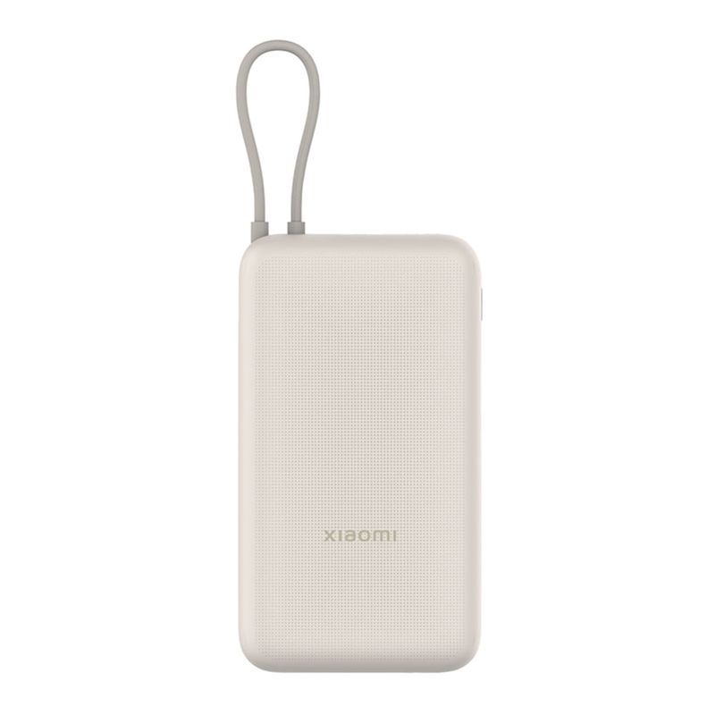 Bateria externa Xiaomi 20000mAh 33W 3 puertos beige frontal