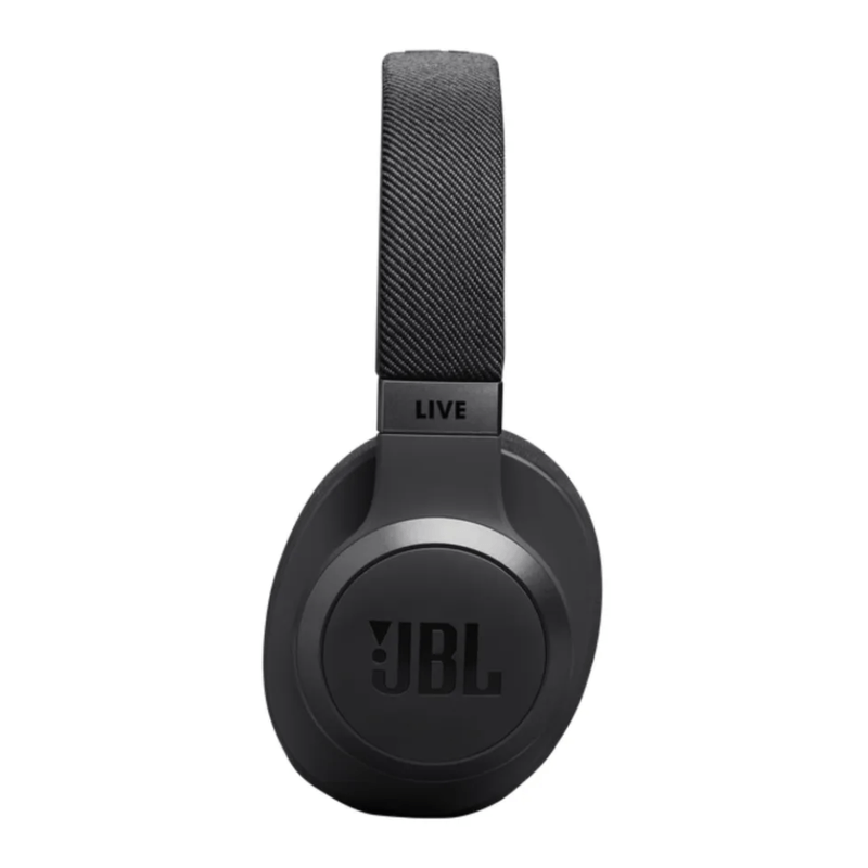 Audífonos bluetooth over ear JBL Live 770NC con cancelación de ruido batería 65 horas negro vista lateral