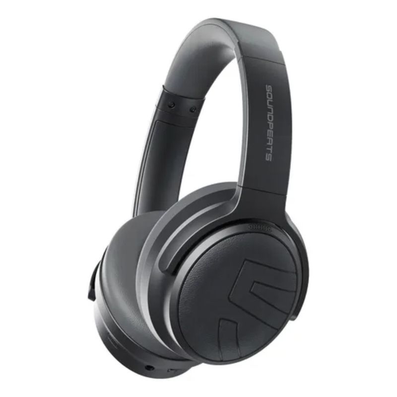 Audífonos SoundPEATS Space Pro ANC LDAC Hi-Res 151h negro lateral oblicuo