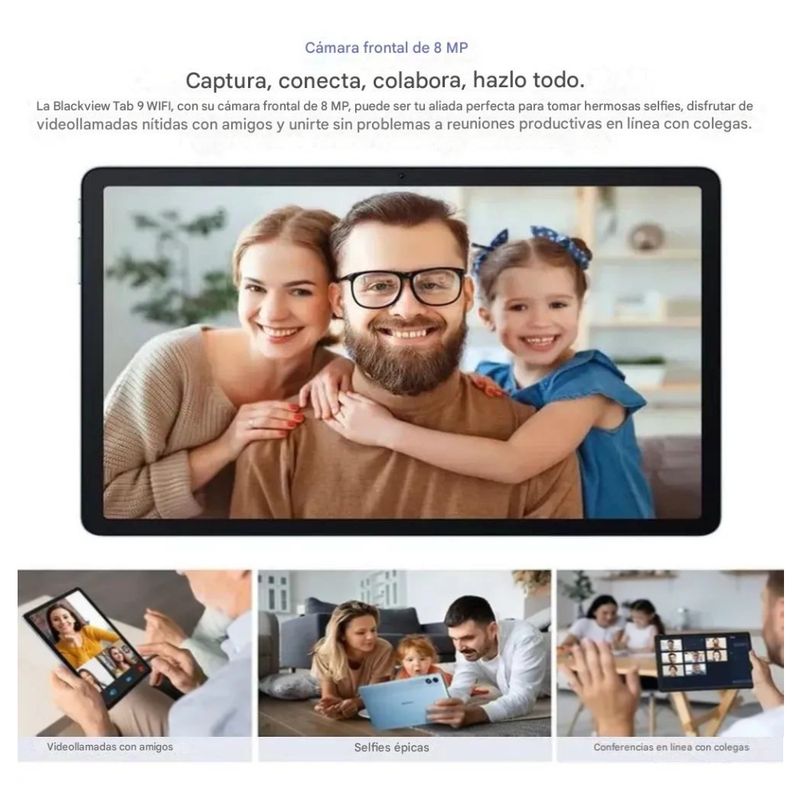 Tablet Blackview Tab 9 WiFi 11" FHD batería 8200mAh 256GB gris especificaciones