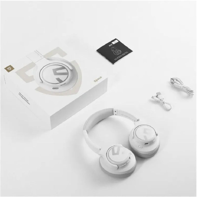 Audífonos SoundPEATS Space ANC Hi-Res Bluetooth 123h empaque diagonal