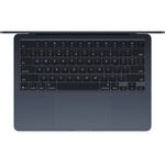 MacBook Air M5 pantalla Liquid Retina 13 pulgadas color midnight vista lateral