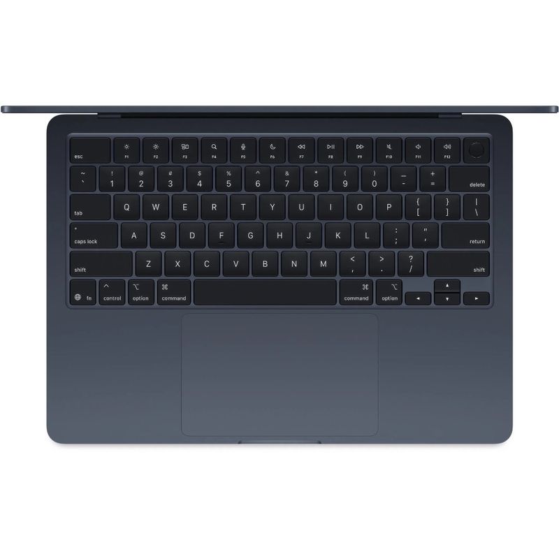 MacBook Air M5 pantalla Liquid Retina 13 pulgadas color midnight vista lateral