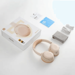 Audífonos SoundPEATS Space Pro ANC LDAC Hi-Res 151h Beige frontal oblicuo
