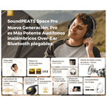 Audífonos SoundPEATS Space Pro ANC LDAC Hi-Res 151h Beige frontal beneficios