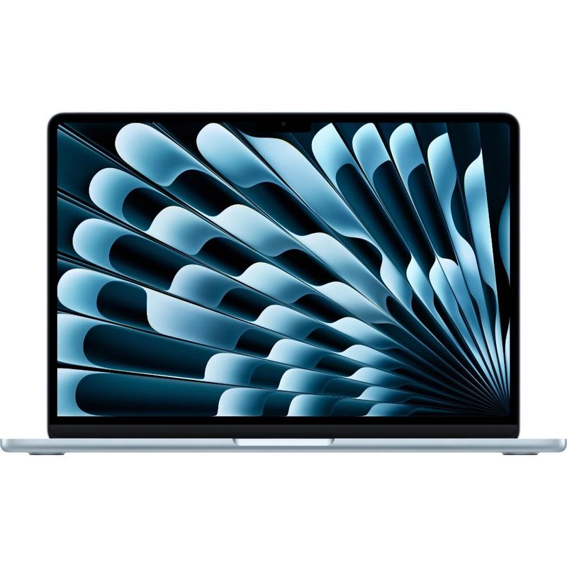 MacBook Air M5 13 pulgadas 16GB RAM 512GB SSD color sky blue vista frontal