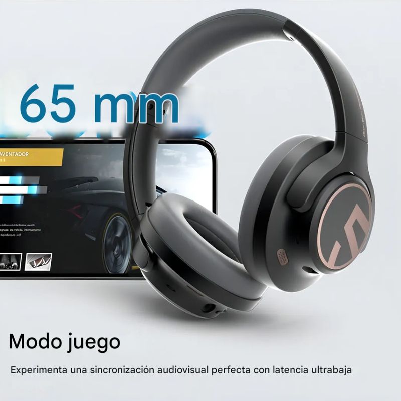 Audífonos SoundPEATS Space ANC Hi-Res Bluetooth 123h beneficios frontal