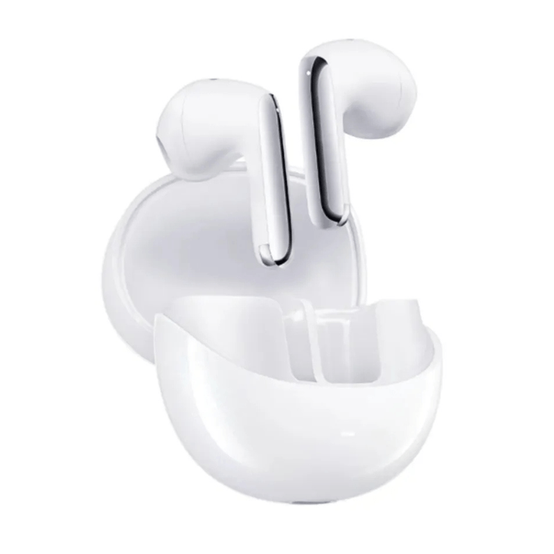 Audífonos bluetooth in ear Decibel Active Pro resistente al agua IPX5 Azul Frontal-oblicuo con estuche de carga abierto