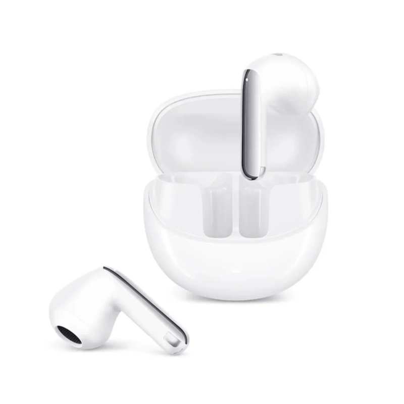 Audífonos bluetooth in ear Decibel Active Pro resistente al agua IPX5 Azul Frontal-y-dorsal con estuche de carga abierto