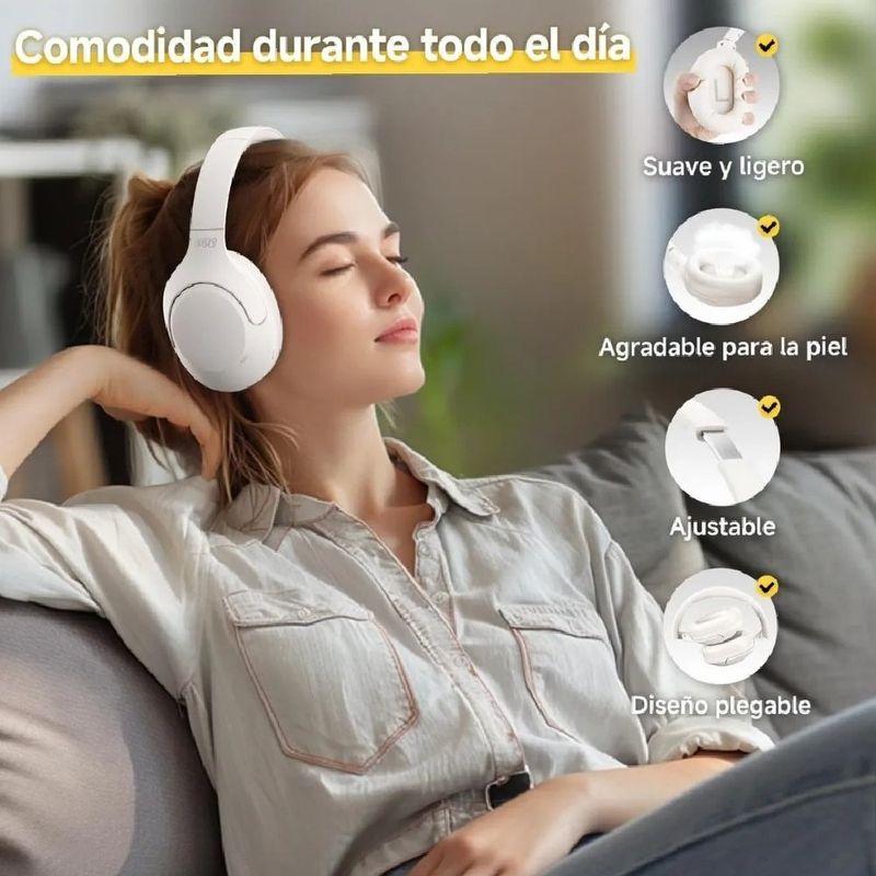 Audífonos QCY H3 Lite ANC Hi-Res Bluetooth 5.3 60h frontal características