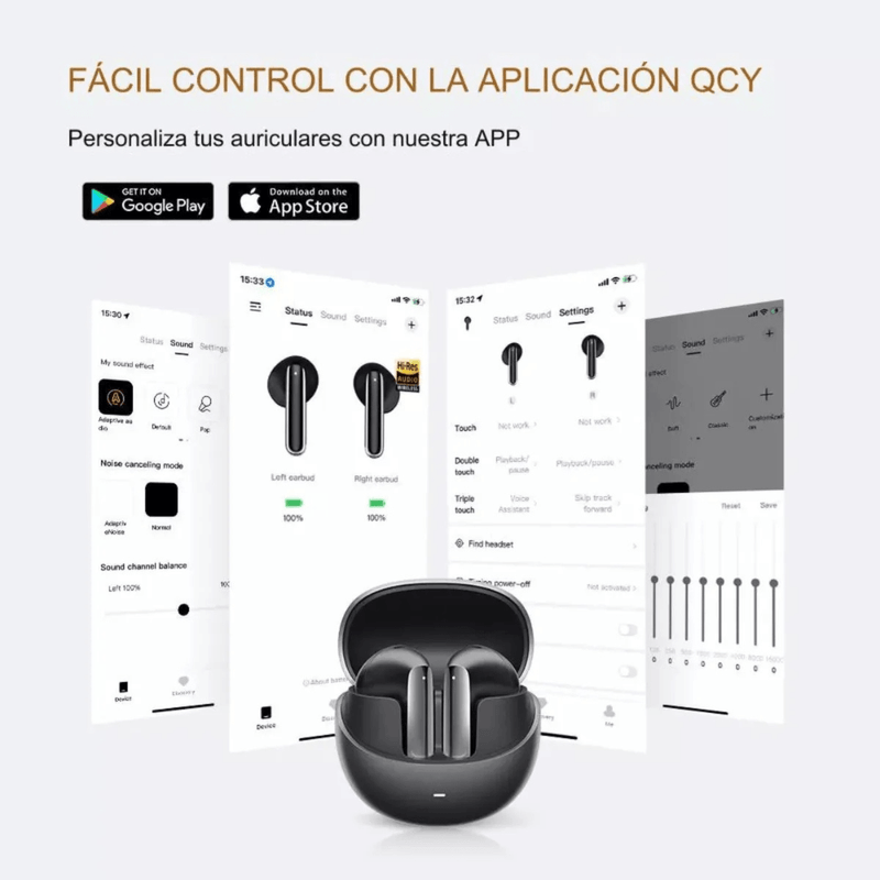 Audífonos QCY Ailybuds Pro ANC Bluetooth 30h Inalámbricos especificaciones