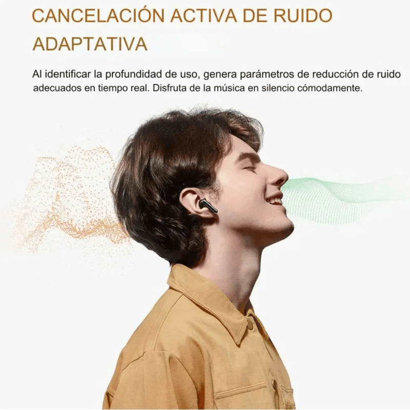 Audífonos QCY Ailybuds Pro ANC Bluetooth 30h Inalámbricos lateral características