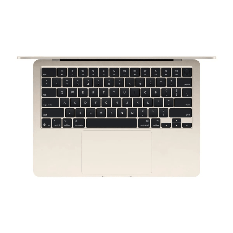 Laptop Apple MacBook Air M5 con teclado y pantalla brillante color silver vista diagonal
