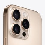 Smartphone Apple iPhone 16 Pro triple cámara 48MP color Desert vista trasera detalle