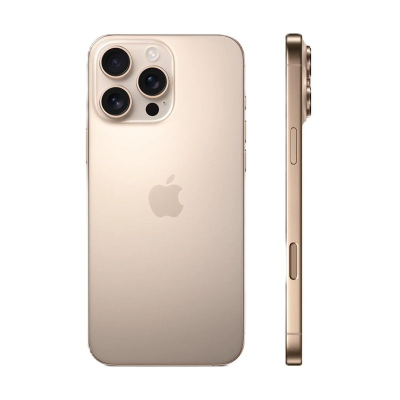 Smartphone Apple iPhone 16 Pro triple cámara 48MP color Desert vista trasera