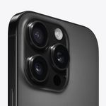iPhone 16 Pro diseño premium en titanio color negro vista detalle camaras