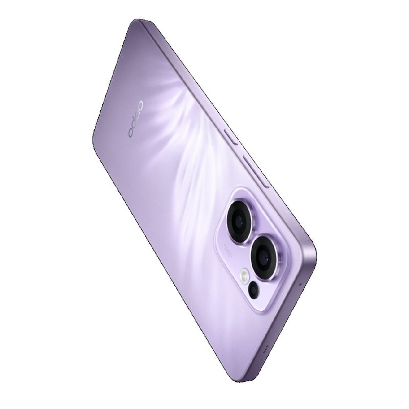 Oppo Reno 13F en uso fotografía y multimedia color morado