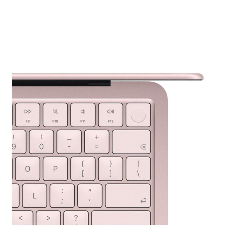 Laptop Apple MacBook Neo 13" A18 Pro pantalla Liquid Retina 256GB SSD 8GB RAM blush vista detalle de teclado