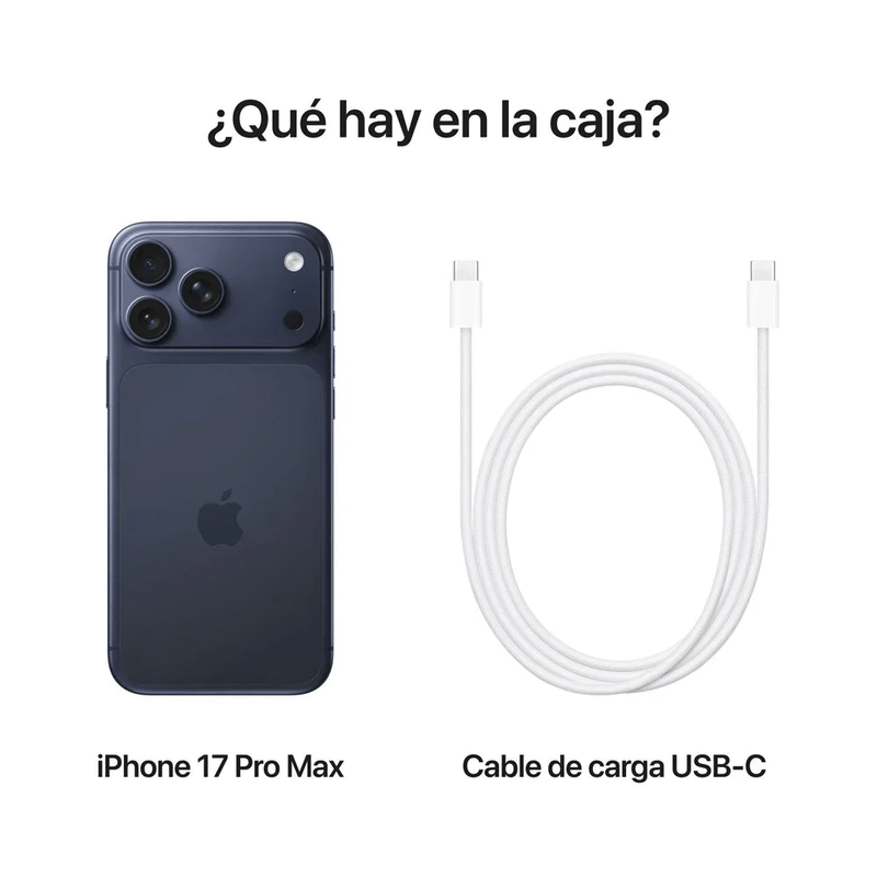 Smartphone Apple iPhone 17 Pro Max 256GB chip A19 Pro cámara triple 48MP azul especificaciones