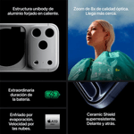Smartphone Apple iPhone 17 Pro Max 256GB chip A19 Pro cámara triple 48MP azul especificaciones
