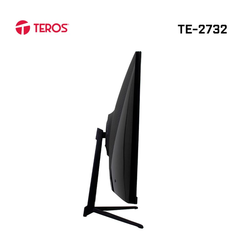 Monitor Teros TE-2732S 27" curvo resolución 1920x1080 HDMI negro vista lateral