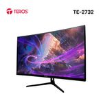 Monitor Teros TE-2732S 27" curvo resolución 1920x1080 HDMI negro vista frontal oblicuo