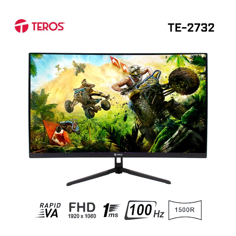 Monitor Teros TE-2732S 27" curvo resolución 1920x1080 HDMI negro especificaciones