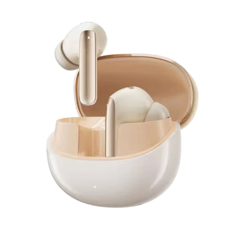 Audífonos QCY Melobuds Pro HT08 34h ANC Bluetooth dorado  frontal  oblicuo
