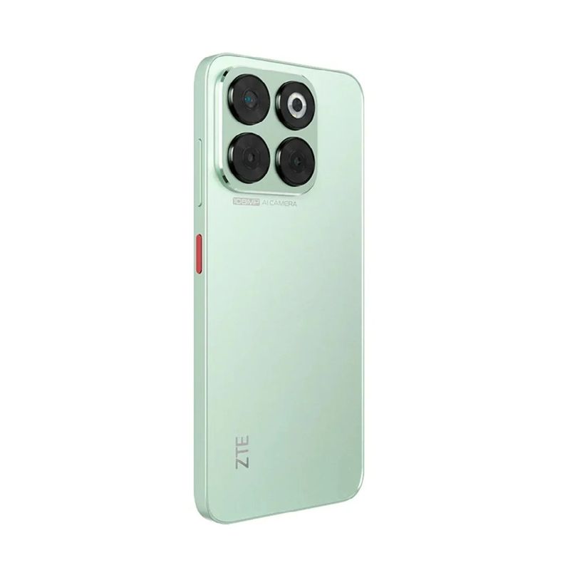 ZTE Blade V70 pantalla 6.7 pulgadas color verde vista diagonal