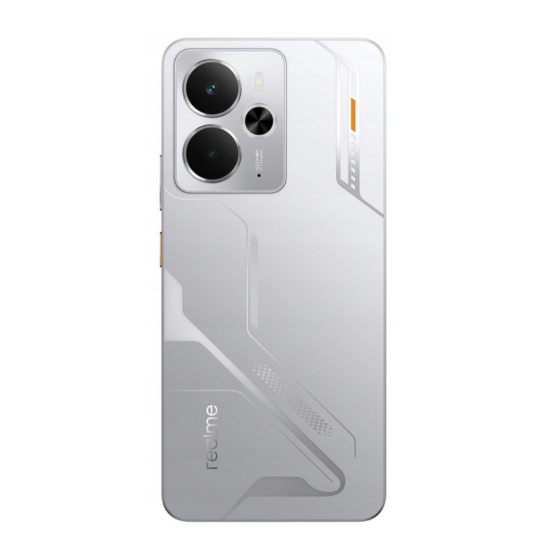 Smartphone Realme 14 cámara 50MP color plata vista trasera