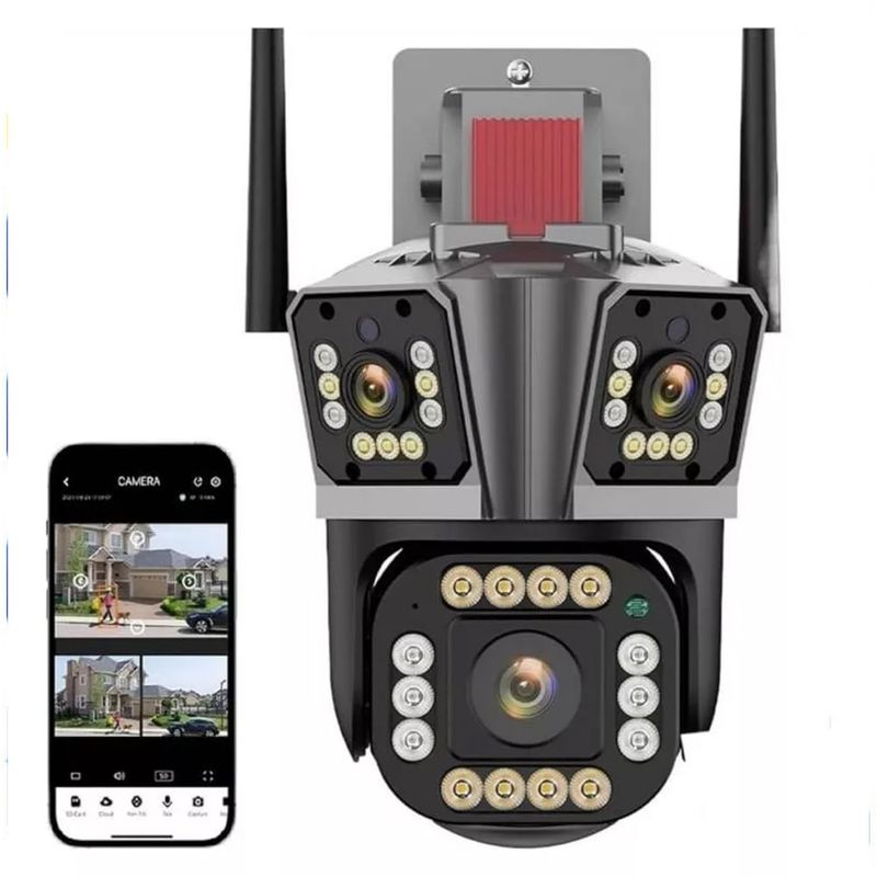 Cámara de seguridad Seisa ipc-sy8 Wi-Fi PTZ 360 grados visión nocturna blanco vista frontal