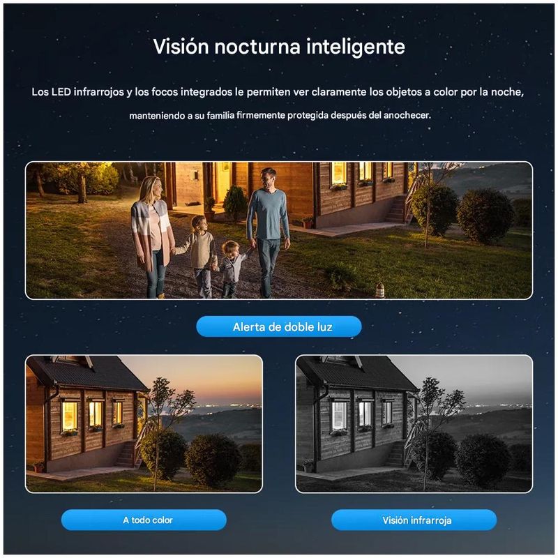 Cámara de seguridad Seisa ipc-sy8 Wi-Fi PTZ 360 grados visión nocturna blanco especificaciones