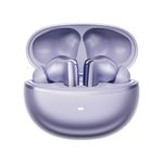 Audífonos QCY N70 Bluetooth 50h ANC inalámbricos morado estuche abierto frontal