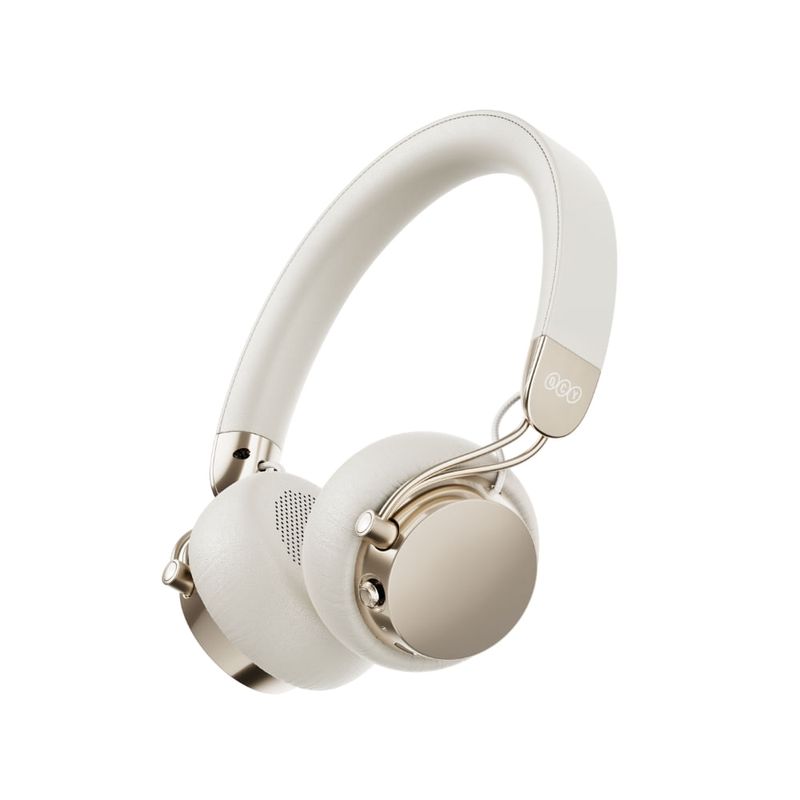 Audífonos QCY Era 7 Bluetooth 60h On Ear inalámbricos blanco frontal oblicuo