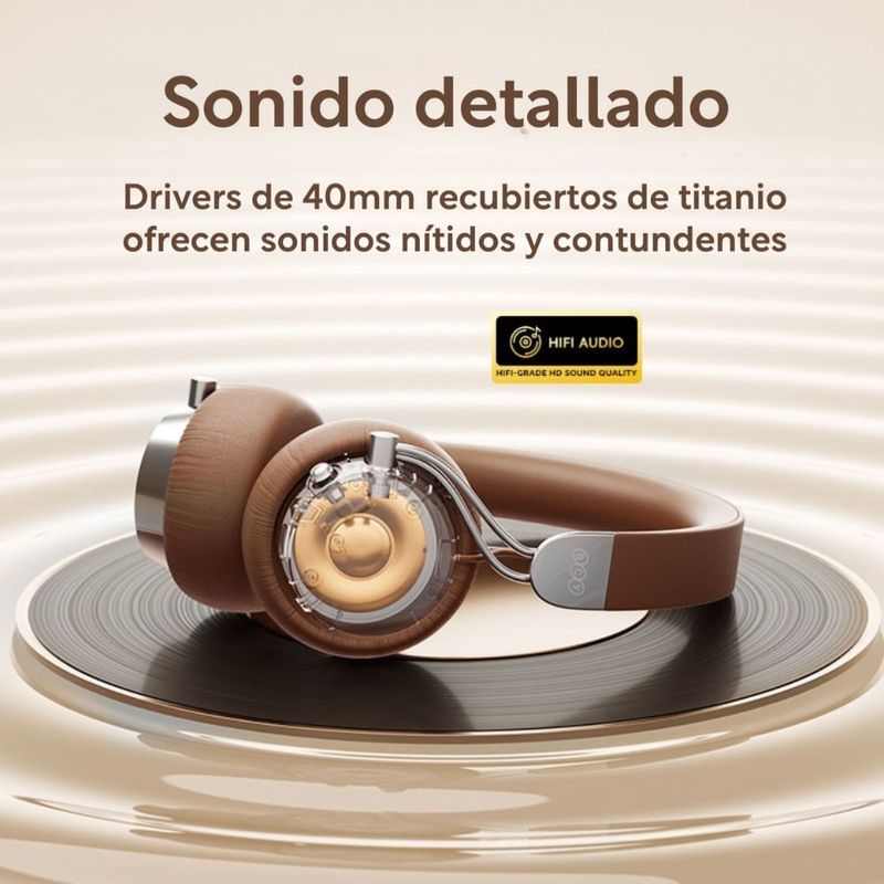Audífonos QCY Era 7 Bluetooth 60h On Ear inalámbricos blanco especificaciones