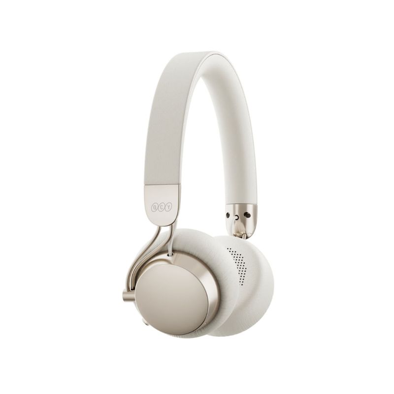 Audífonos QCY Era 7 Bluetooth 60h On Ear inalámbricos blanco lateral