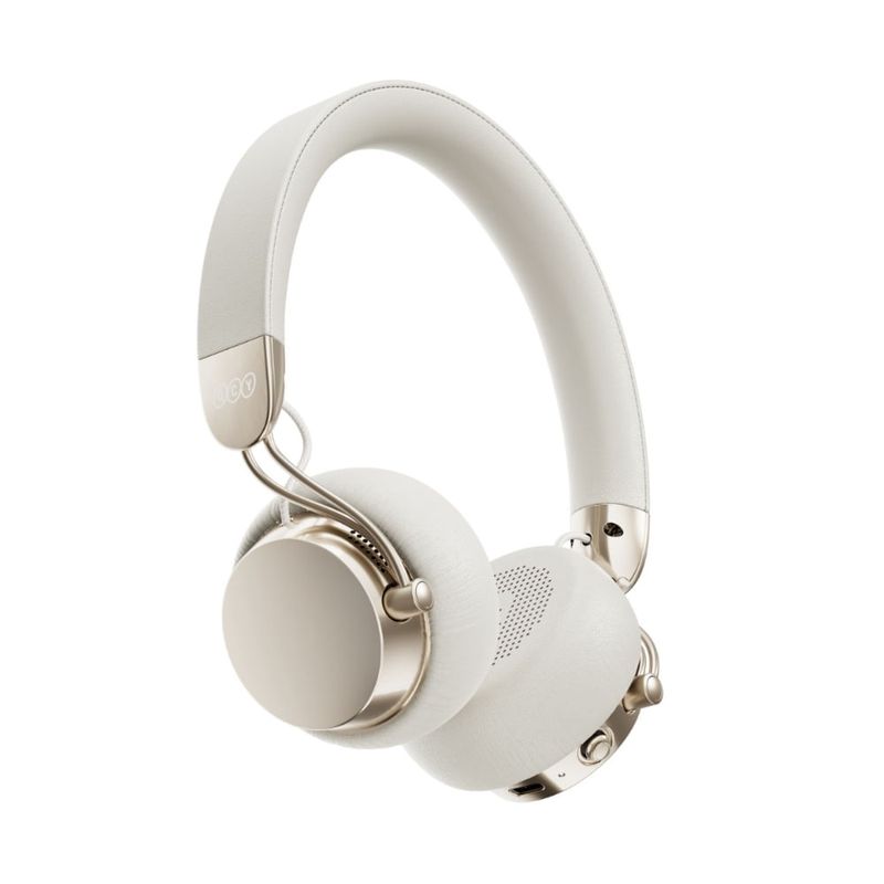 Audífonos QCY Era 7 Bluetooth 60h On Ear inalámbricos blanco diagonal